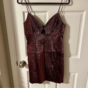 H&M pinkish purple sparkle mini strappy dress keyhole cutout
size M
